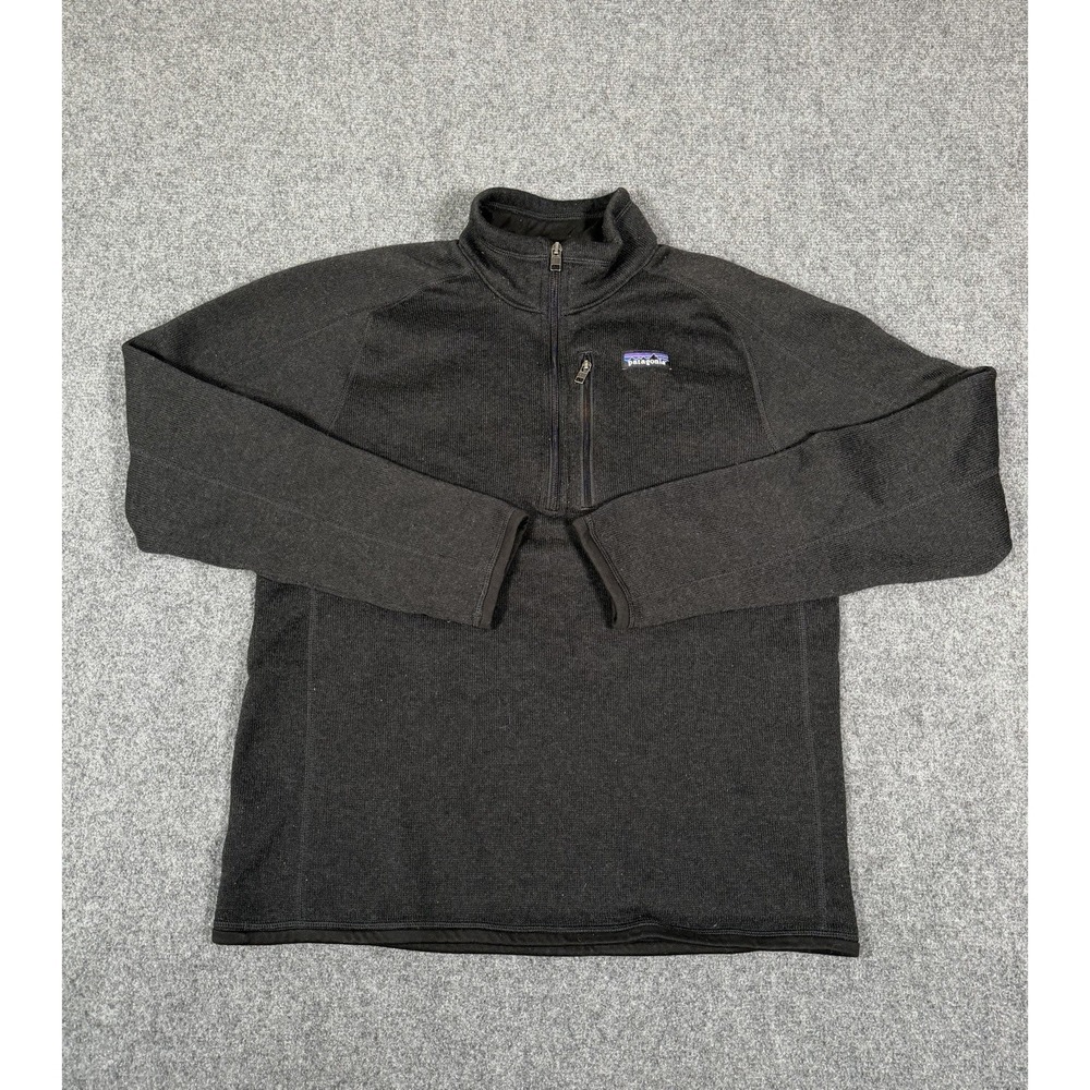 Patagonia‎ Jacket Mens Medium Black Fleece Better Sweater Quarter Zip